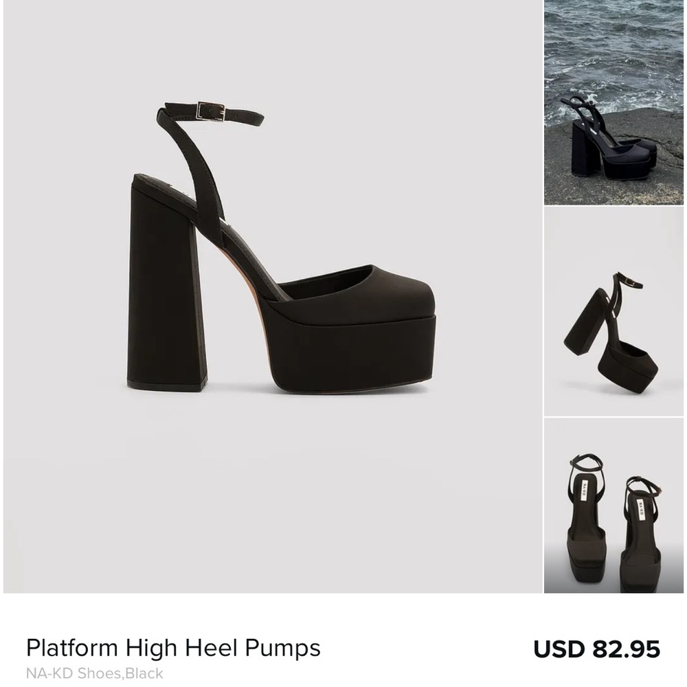 NA-KD fashion block heels in a size 9.5